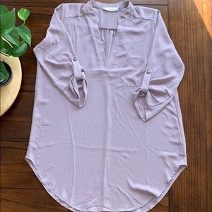 LUSH split neck pocket tunic EUC